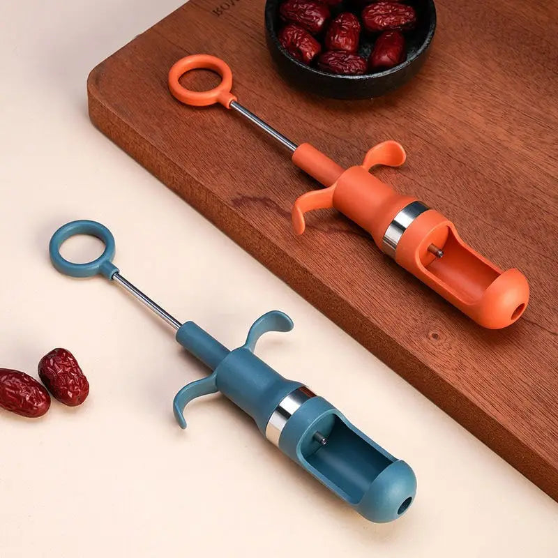 4-Piece Red Date & Fruit Corer - Cherry & Jujube Pitter Tool