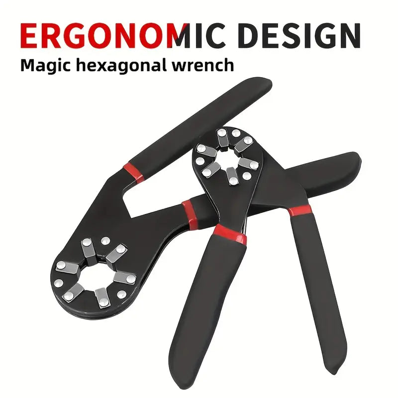 Magic Flex Head Adjustable Wrench - Universal Hex Spanner