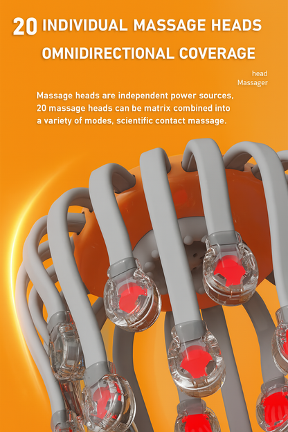 ELITORY™ – RED LIGHT HEAD MASSAGER OCTOPUS WITH 20 NODES