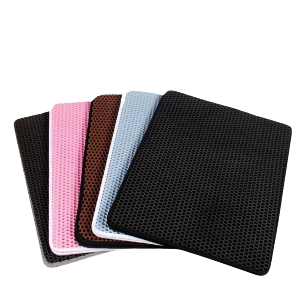 Double Layer Waterproof Cat Litter Mat - Foldable EVA Trapping Carpet