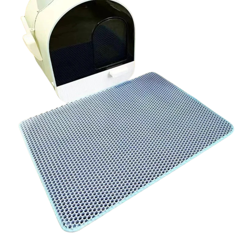 Double Layer Waterproof Cat Litter Mat - Foldable EVA Trapping Carpet