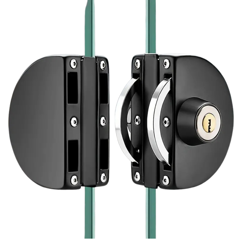 Sliding Glass Door Lock - Stainless Steel Central Lock with Key