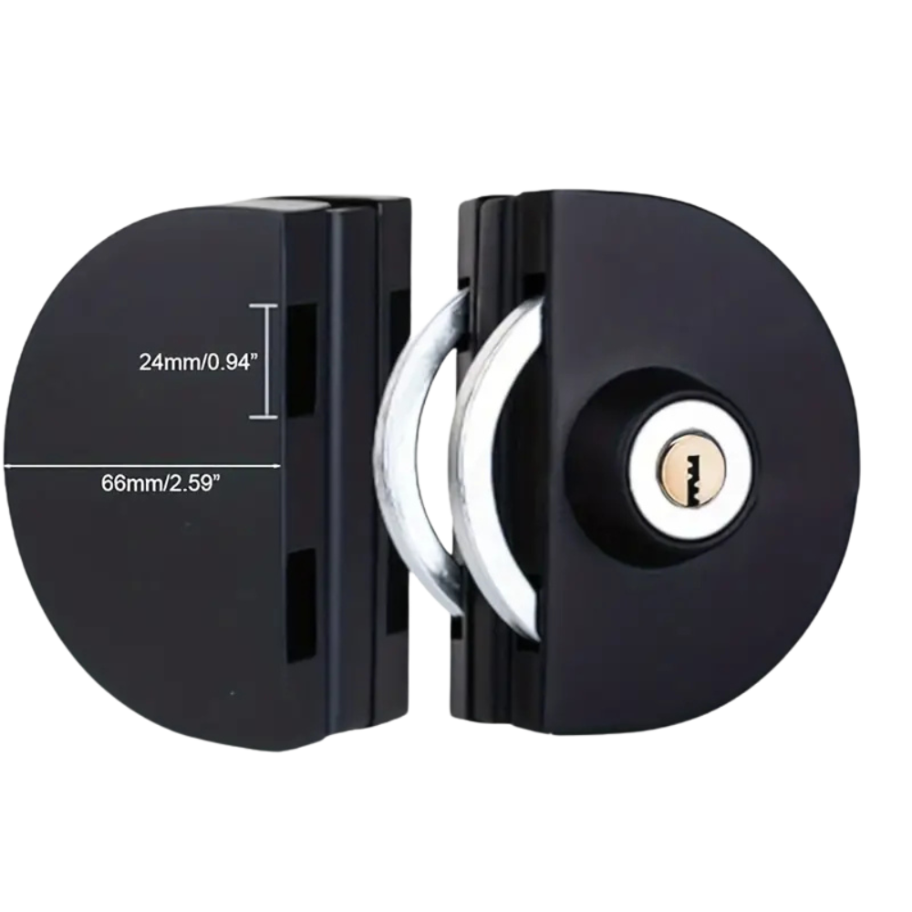Sliding Glass Door Lock - Stainless Steel Central Lock with Key