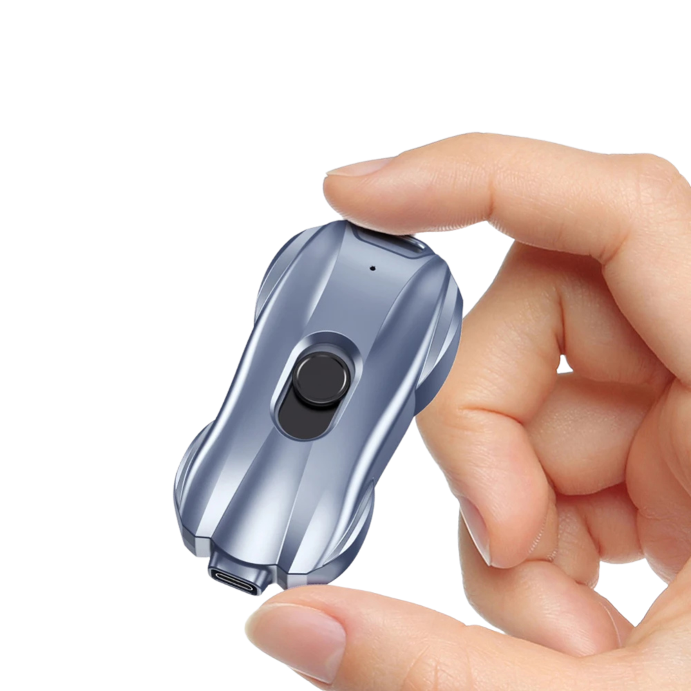 Portable 1500mAh Keychain Power Bank with Type-C for iPhone Devices