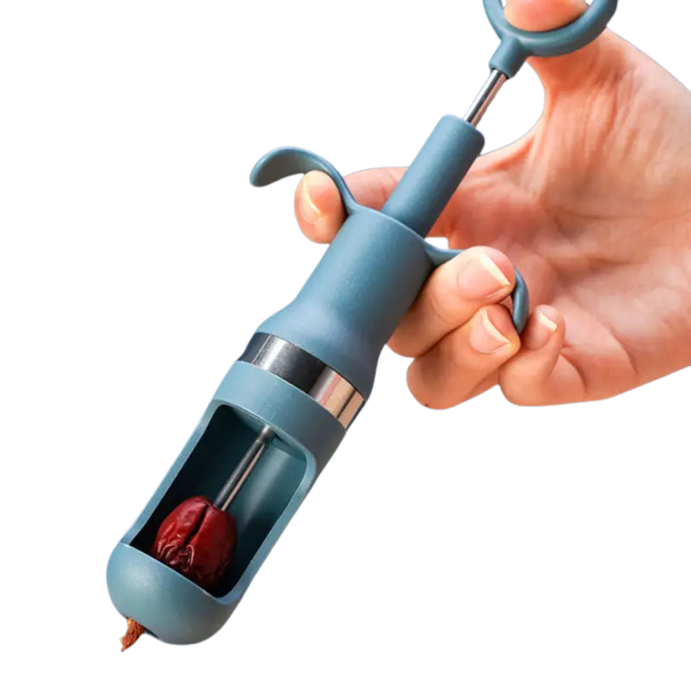 4-Piece Red Date & Fruit Corer - Cherry & Jujube Pitter Tool