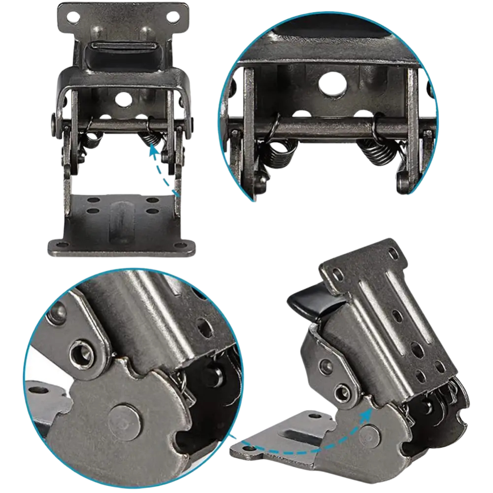 90-Degree Self-Locking Folding Hinge with Screws