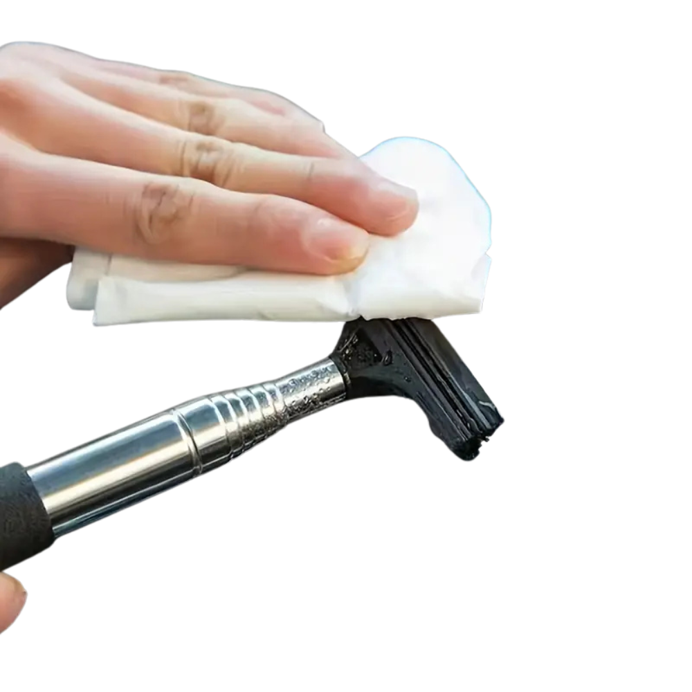 Telescopic Car Rearview Mirror Wiper - Stainless Steel Retractable Cleaning Brush