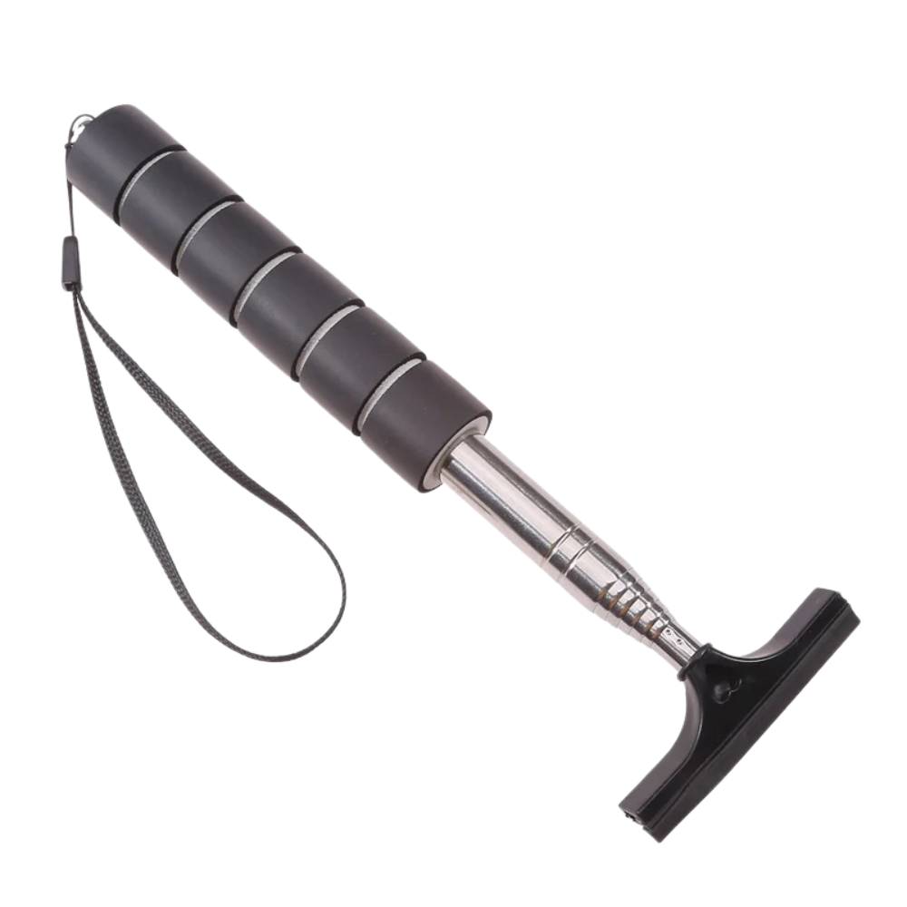 Telescopic Car Rearview Mirror Wiper - Stainless Steel Retractable Cleaning Brush