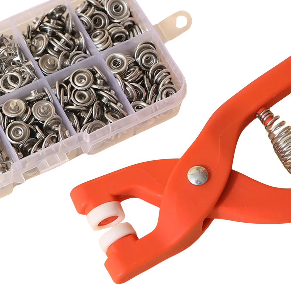 50 Sets Metal Snaps Buttons with Fastener Pliers Kit for Sewing & DIY Crafting
