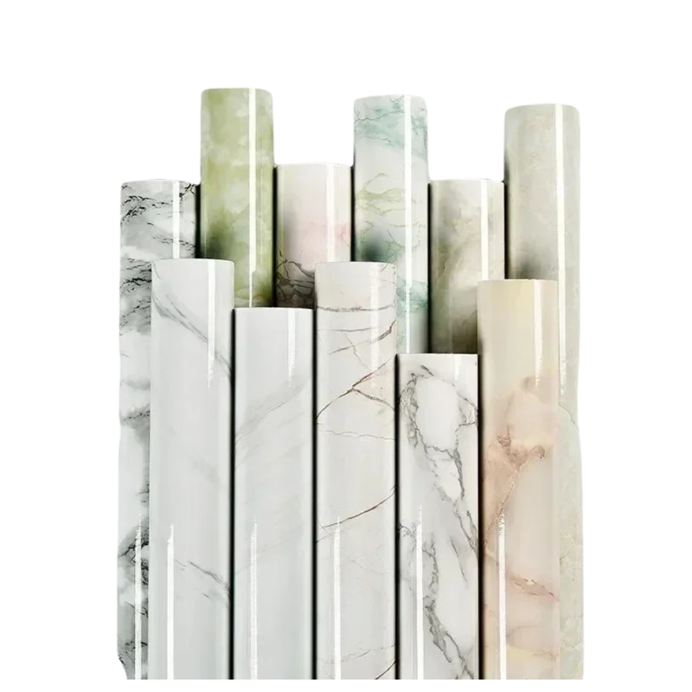 Oil-Proof Waterproof Marble Self-Adhesive Film for Kitchen