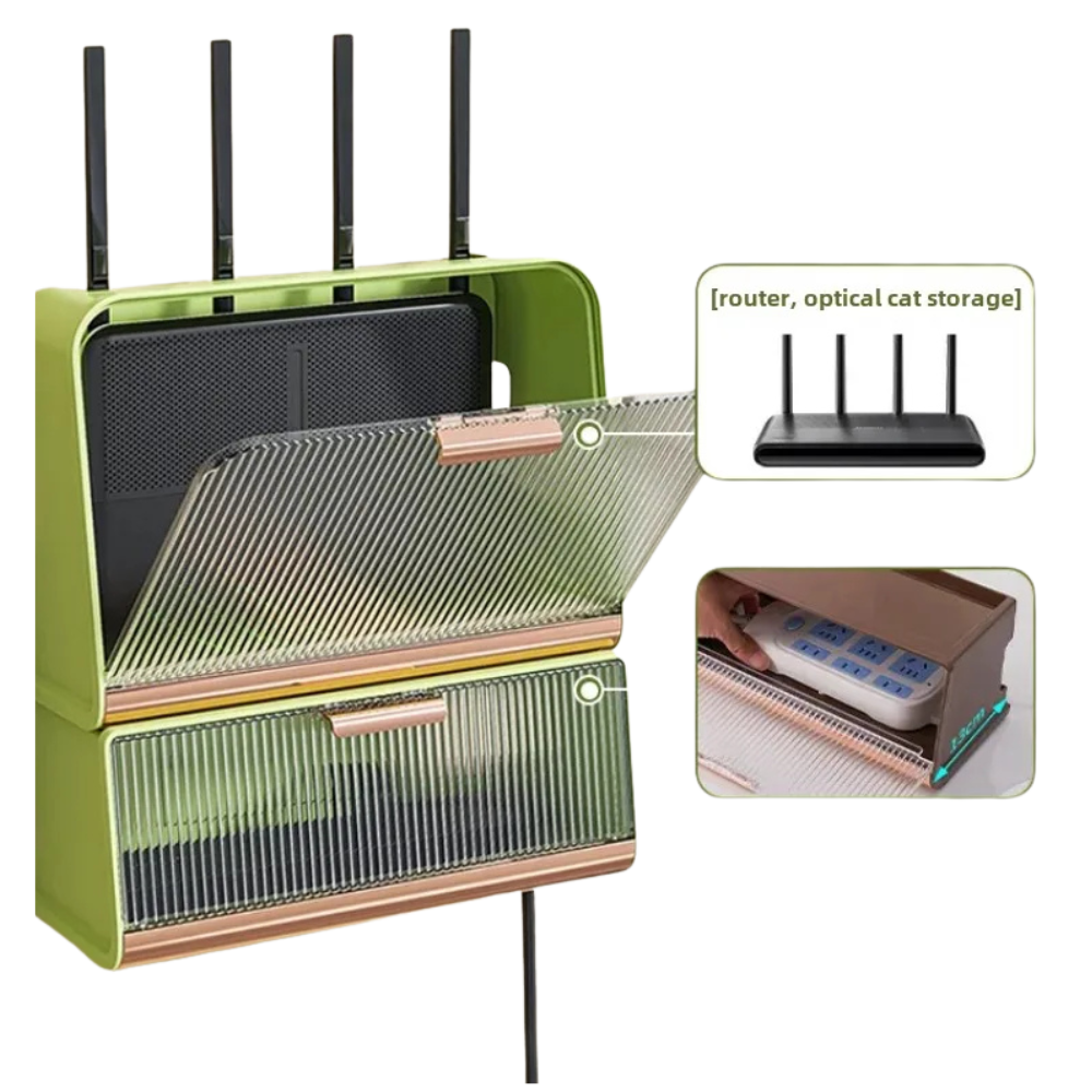Wireless Router Storage & Cable Organizer Box
