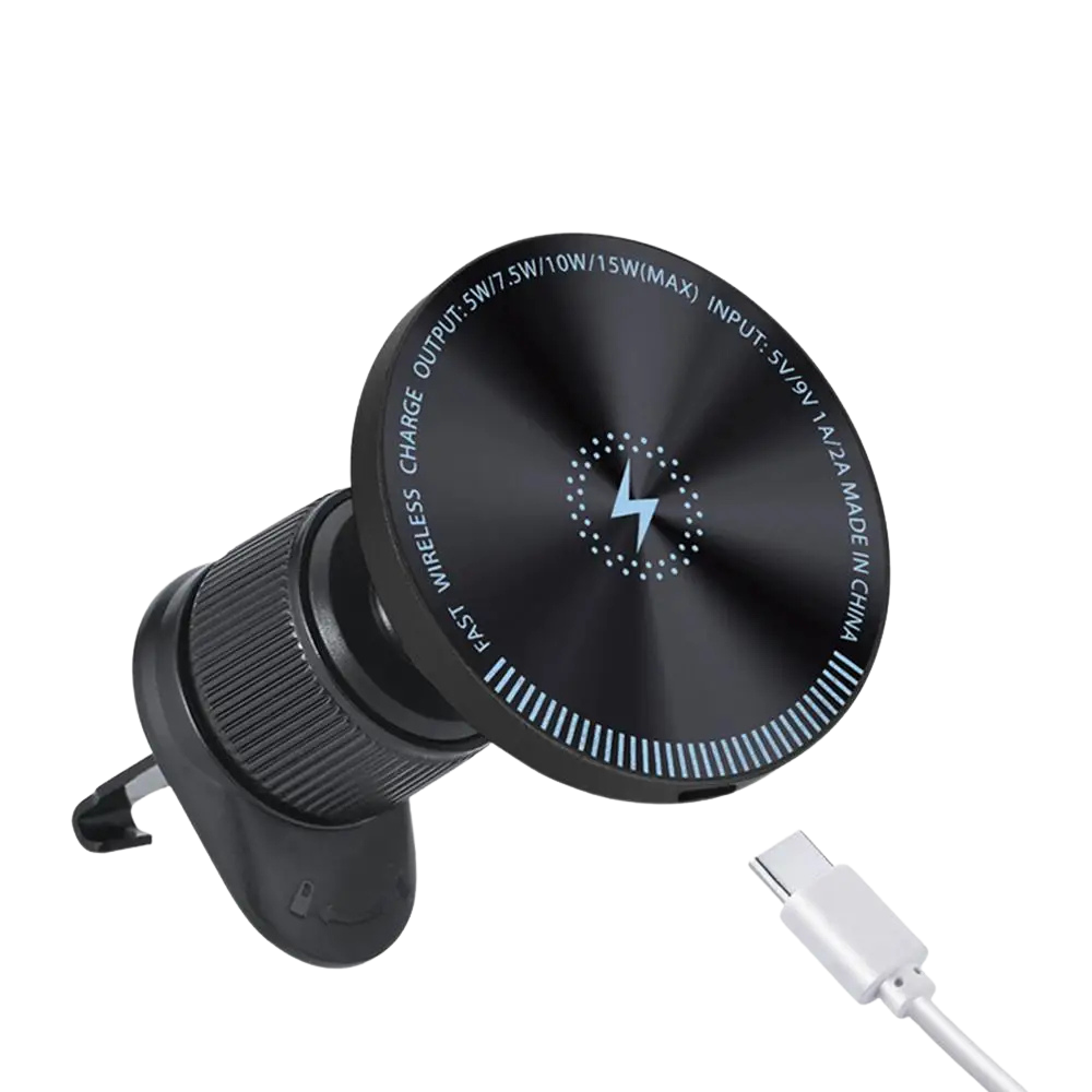 Magnetic Wireless Car Charger & Phone Holder