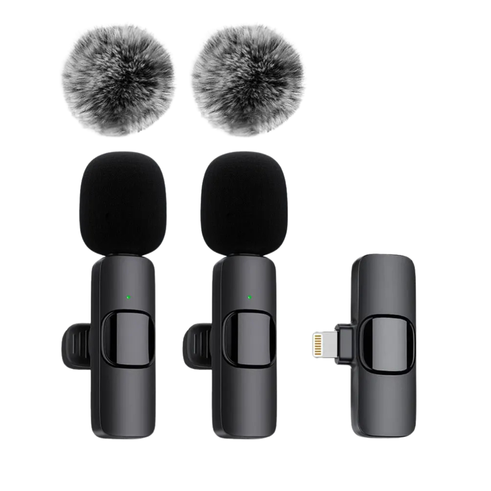Wireless Lavalier Microphone for iPhone, Android, and Laptops