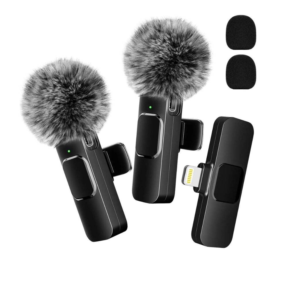 Wireless Lavalier Microphone for iPhone, Android, and Laptops