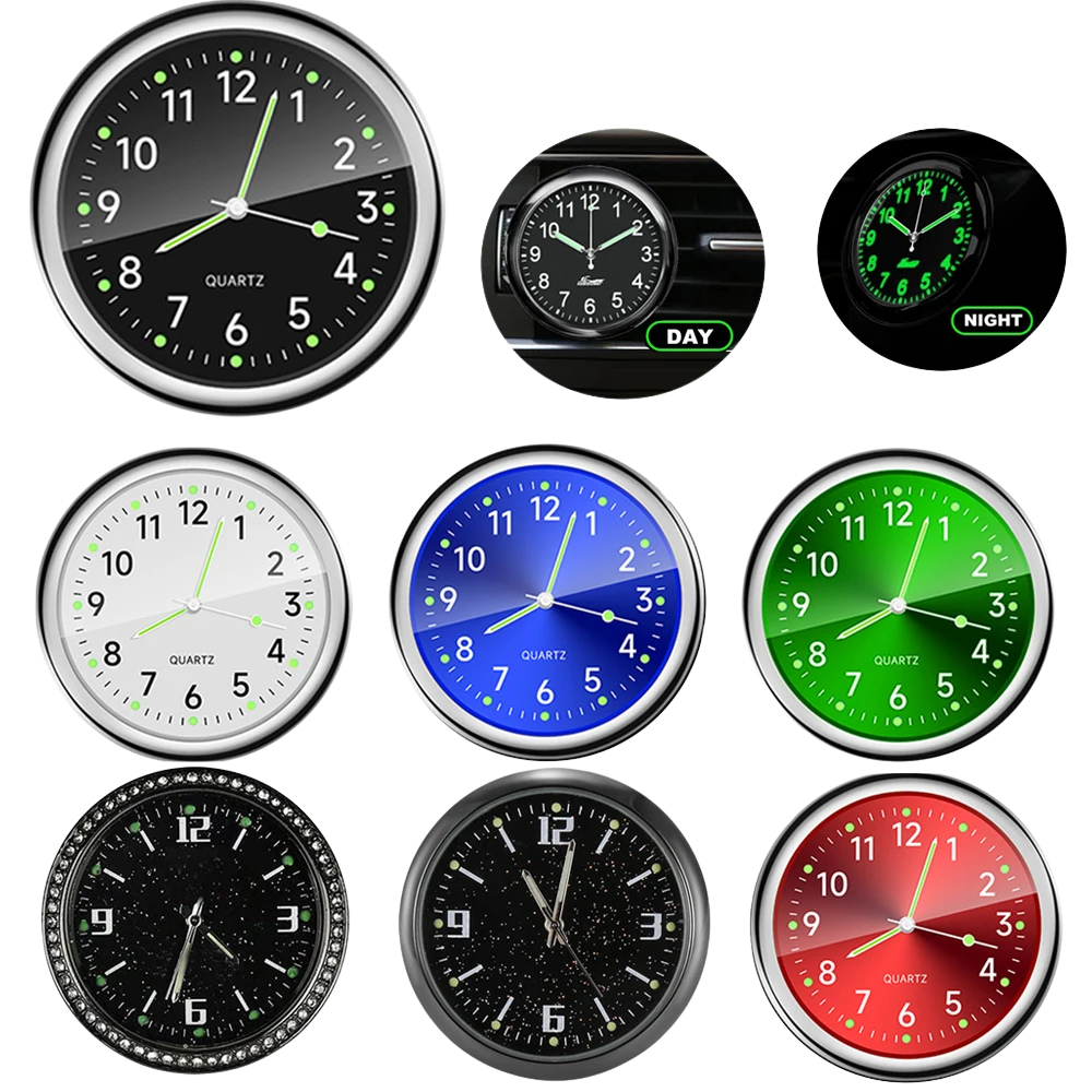 40MM Luminous Car Dashboard Clock – Waterproof Mini Quartz Clock