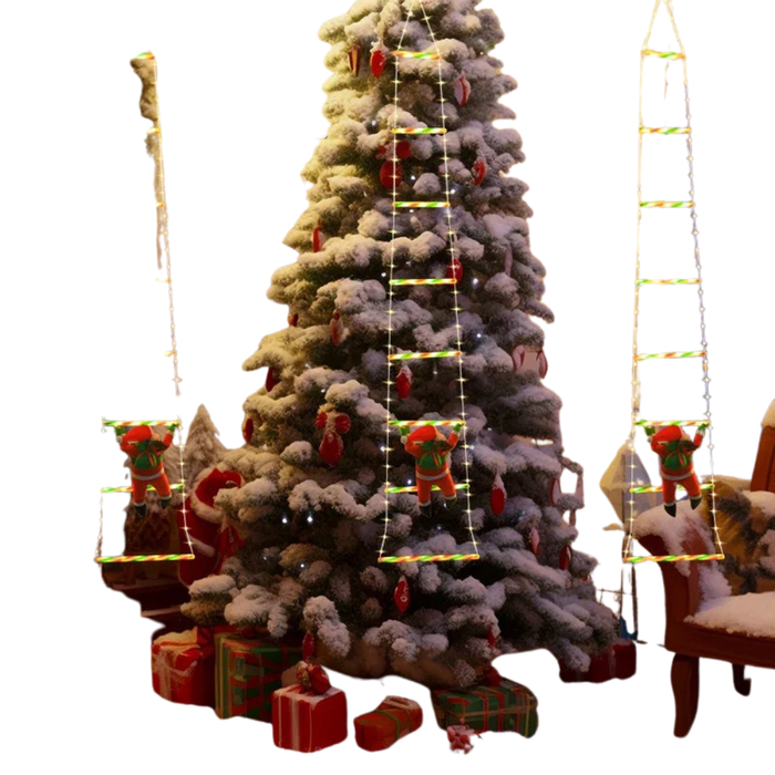 Climbing Santa LED Ladder Christmas Lights