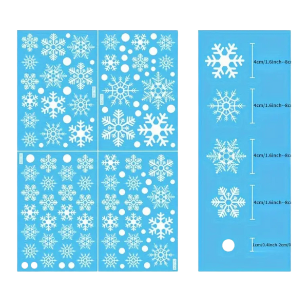 Reusable Christmas Snowflake Window Clings