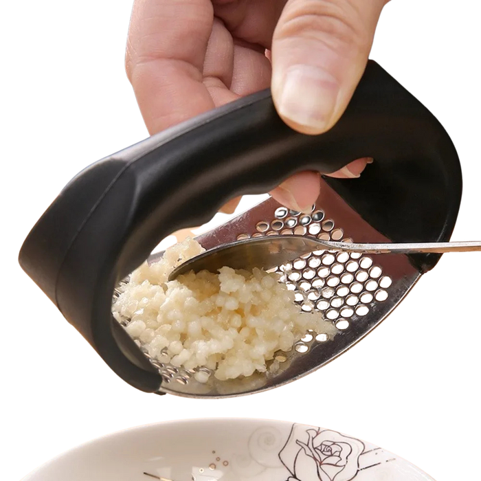 Ergonomic Stainless Steel Garlic Press