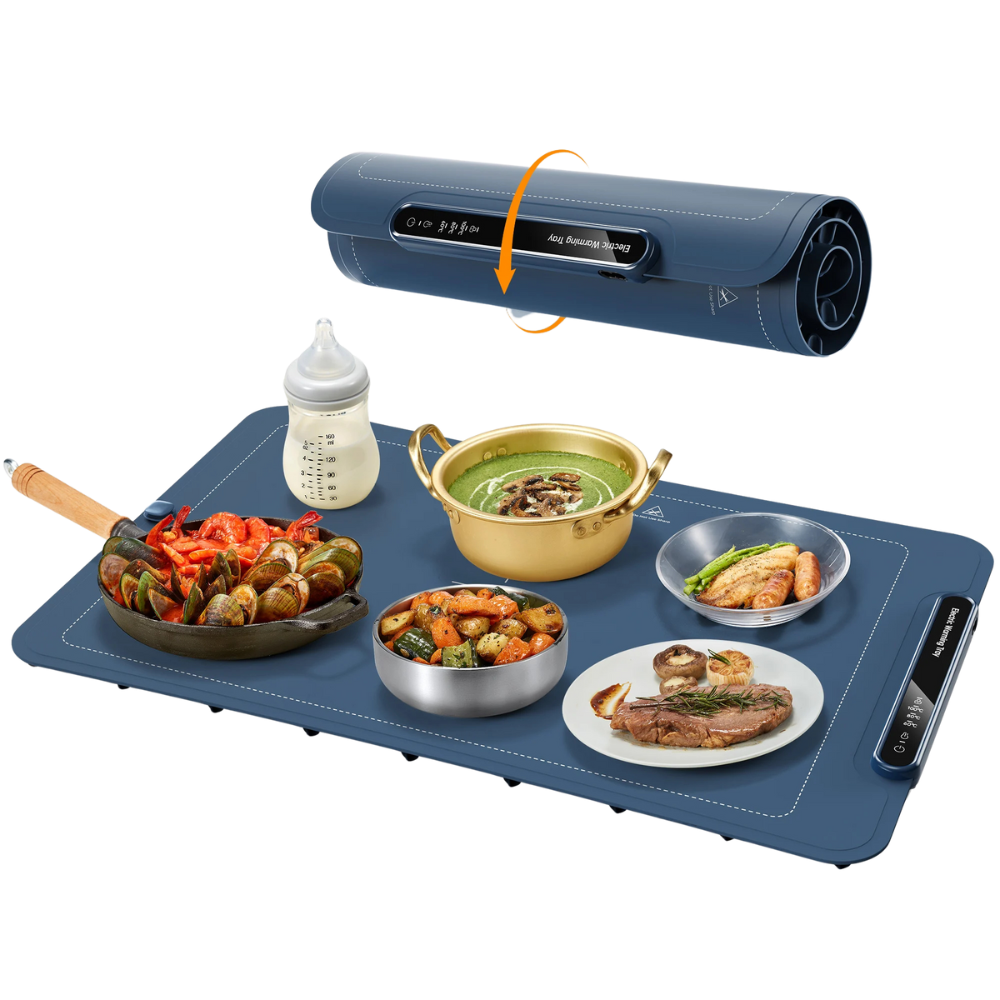 Electric Warming Tray - Portable Food Warming Mat with Temperature Control