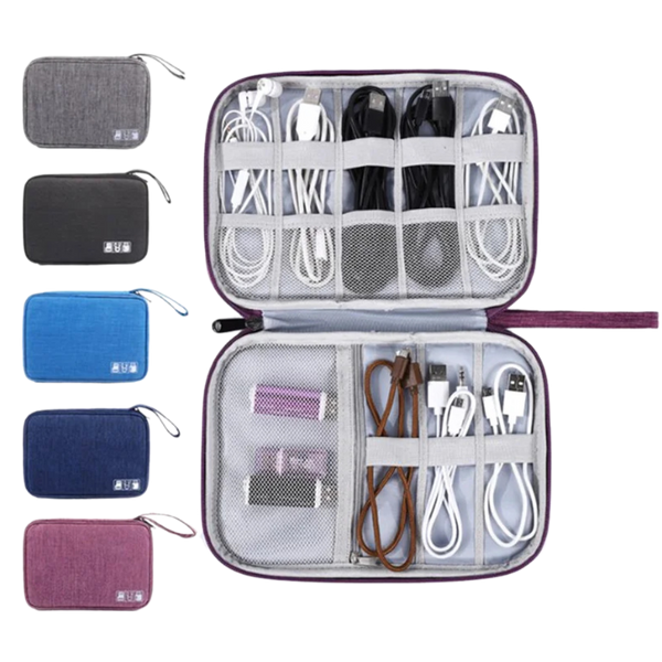 Portable Travel Cable Organizer Bag