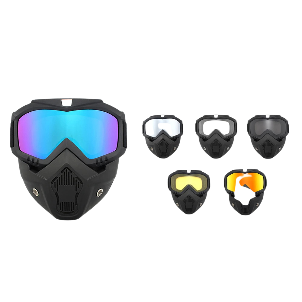 Protective Mask with Windproof Goggles for Riding & Sports