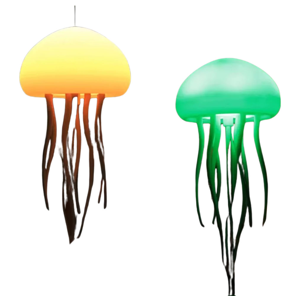 Creative Jellyfish Pendant Light – Voice-Controlled, USB Rechargeable Bedside Lamp