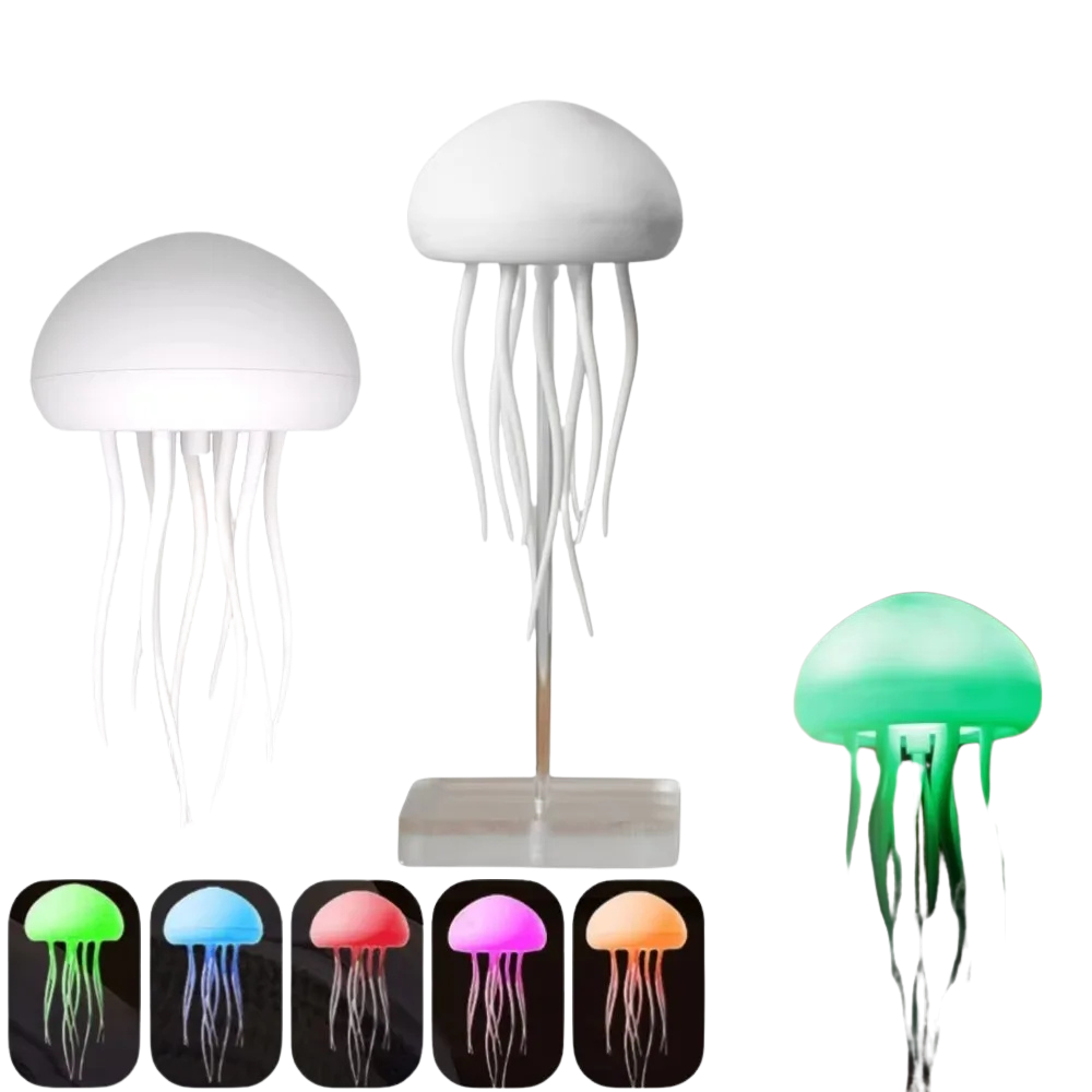 Creative Jellyfish Pendant Light – Voice-Controlled, USB Rechargeable Bedside Lamp