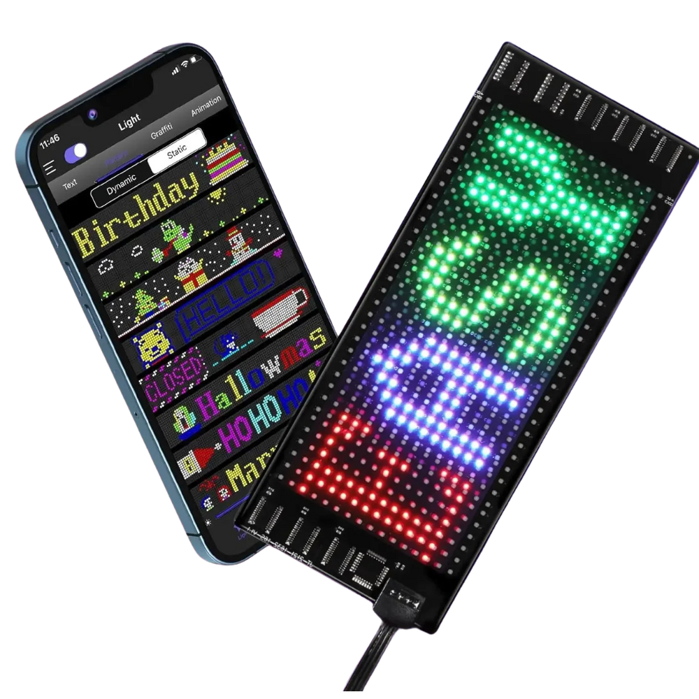Scrolling LED Matrix Panel – Programmable Flexible Screen for Car, Shop, or Advertisement