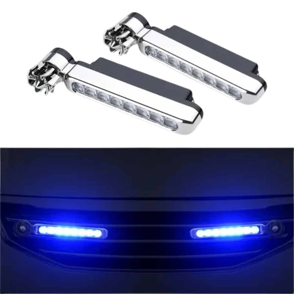 Wind Powered Car LED Daytime Running Lights – Auxiliary Fan Lamp for Vehicles