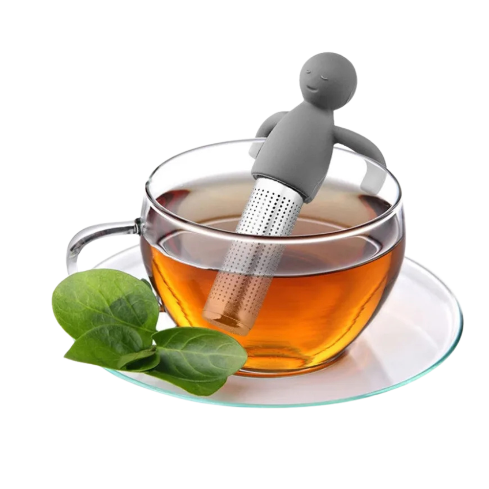 Creative Little Man-Shaped Tea Infuser with Silicone and Stainless Steel