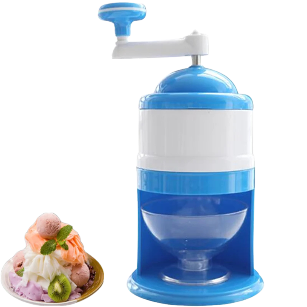 Portable Hand Crank Ice Crusher & Snow Cone Maker