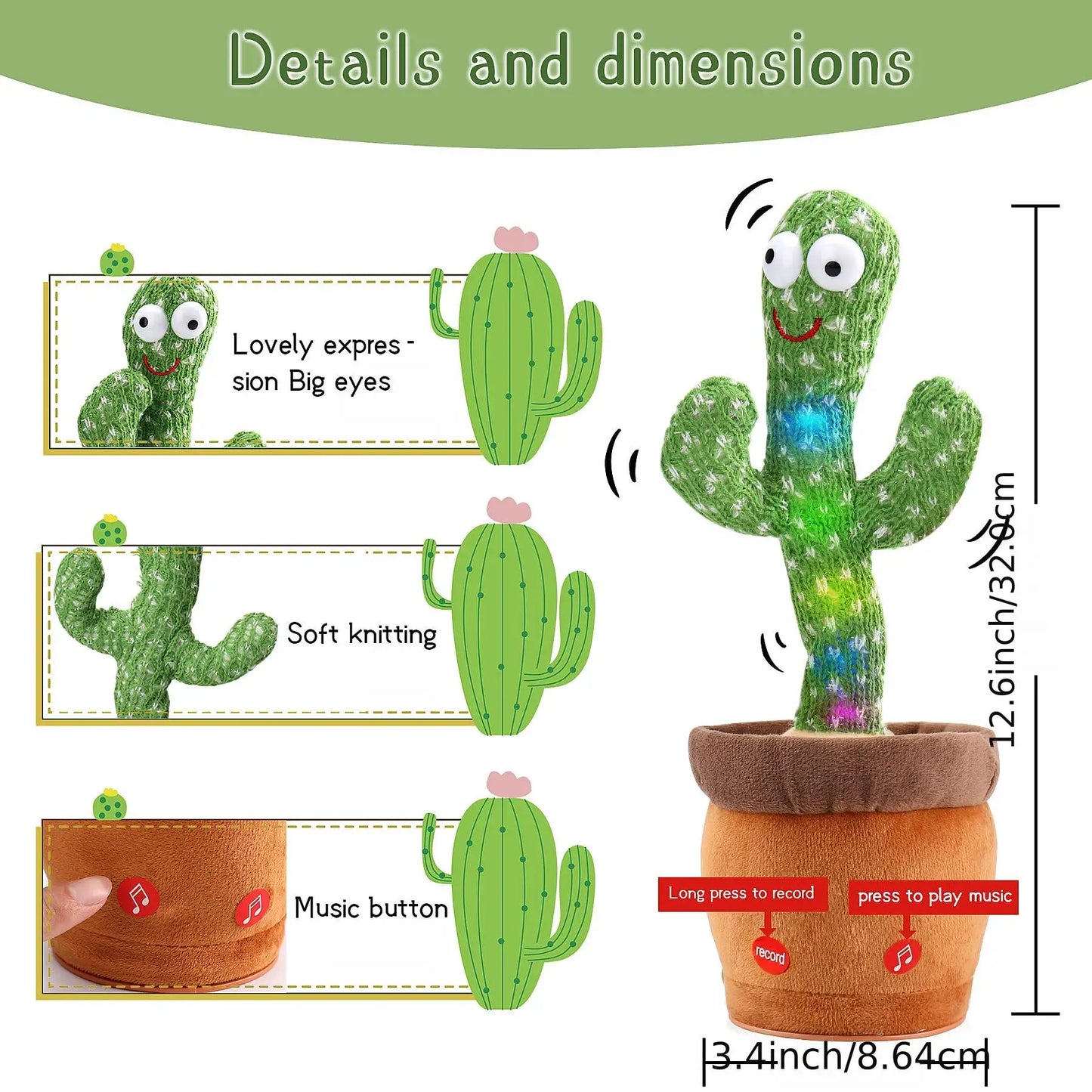 FLEXSAC™-Cacto Dancing Cactus Plush Toy