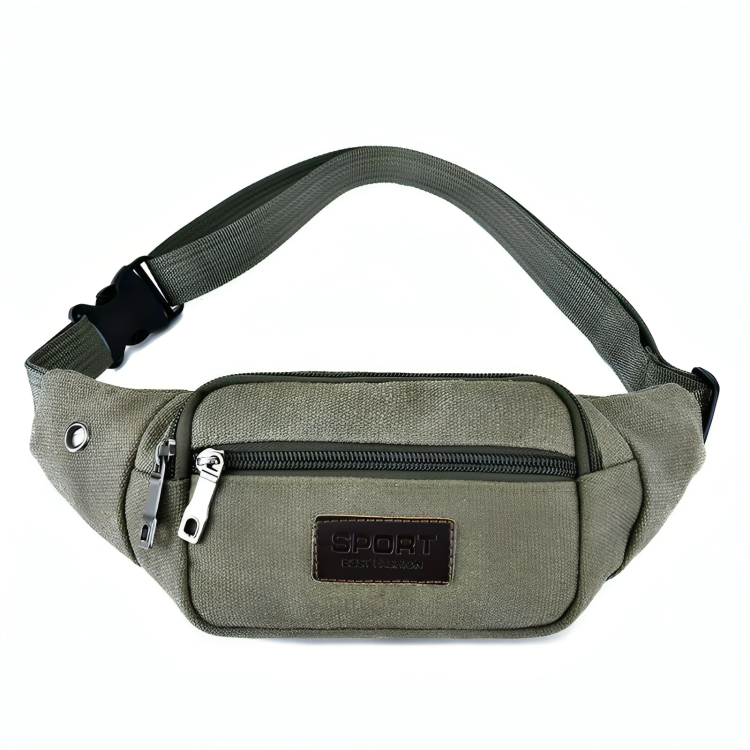 Casual Canvas Waist Bag Waist Bag Mobile Phone Bag Banana Bag Fanny Pack Men Creek