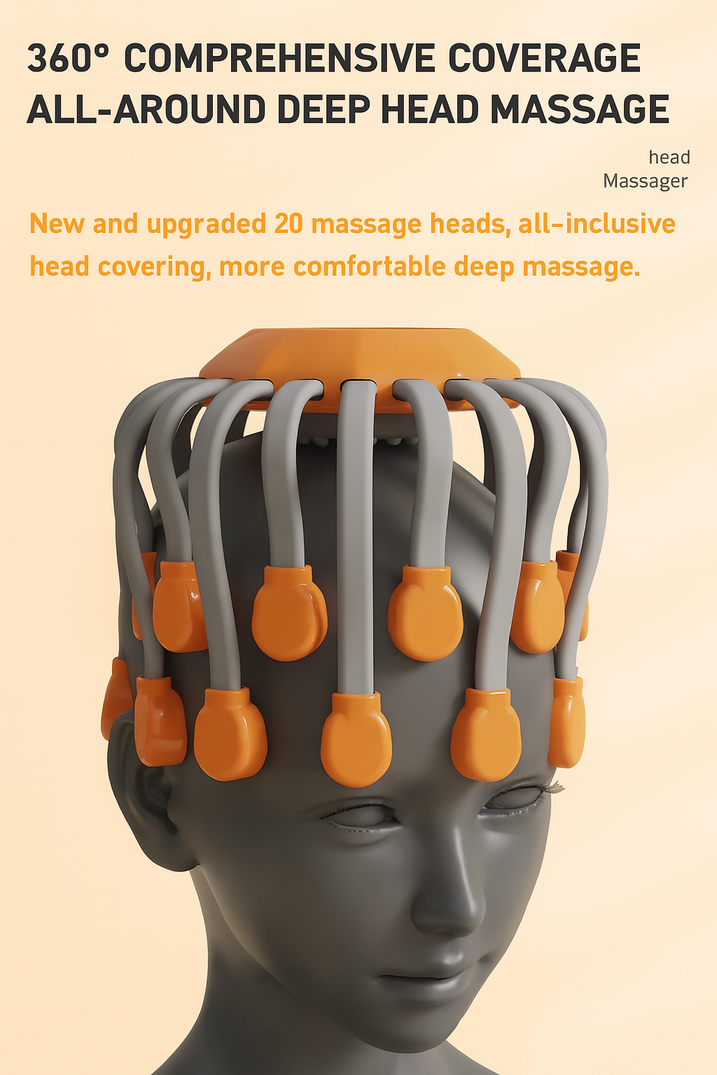 ELITORY™ – RED LIGHT HEAD MASSAGER OCTOPUS WITH 20 NODES