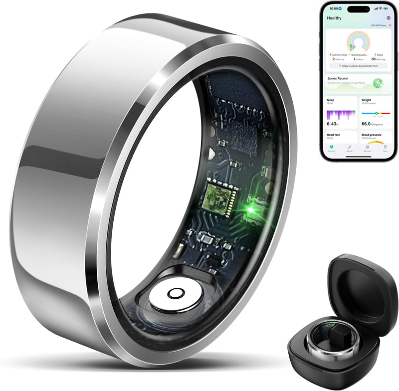 Smart Fitness Ring - Color-Changing Health Tracker