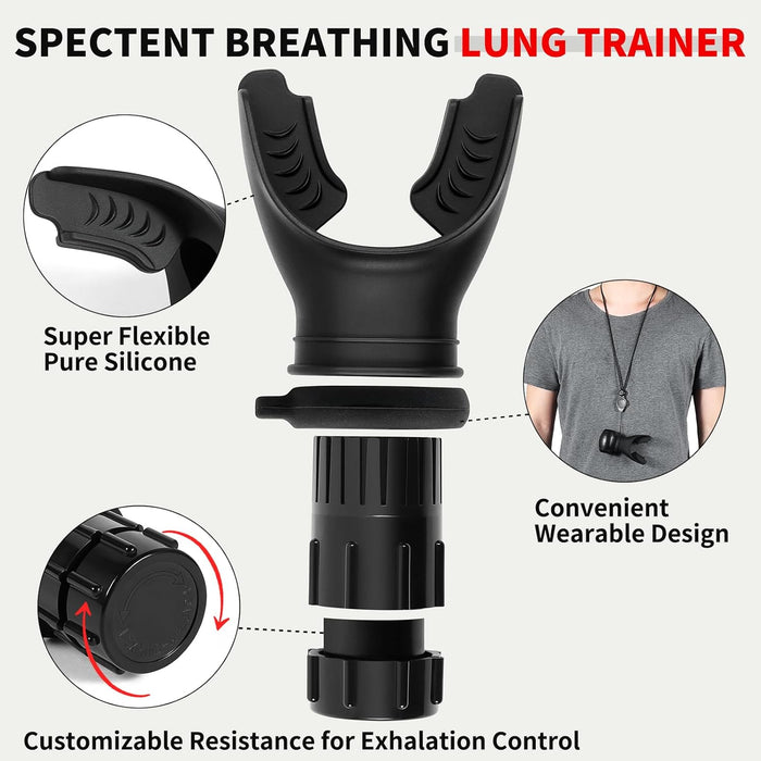 Breathing Trainer – Adjustable Lung Capacity Exerciser