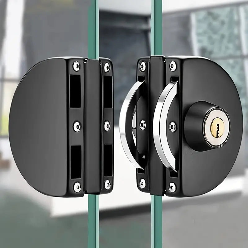 Sliding Glass Door Lock - Stainless Steel Central Lock with Key