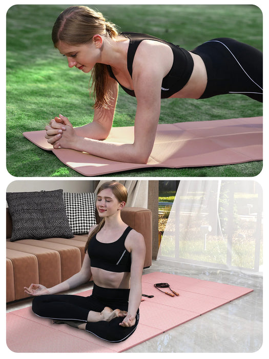 4mm TPE Foldable Yoga Mat – Dual-Sided Non-Slip Fitness Mat