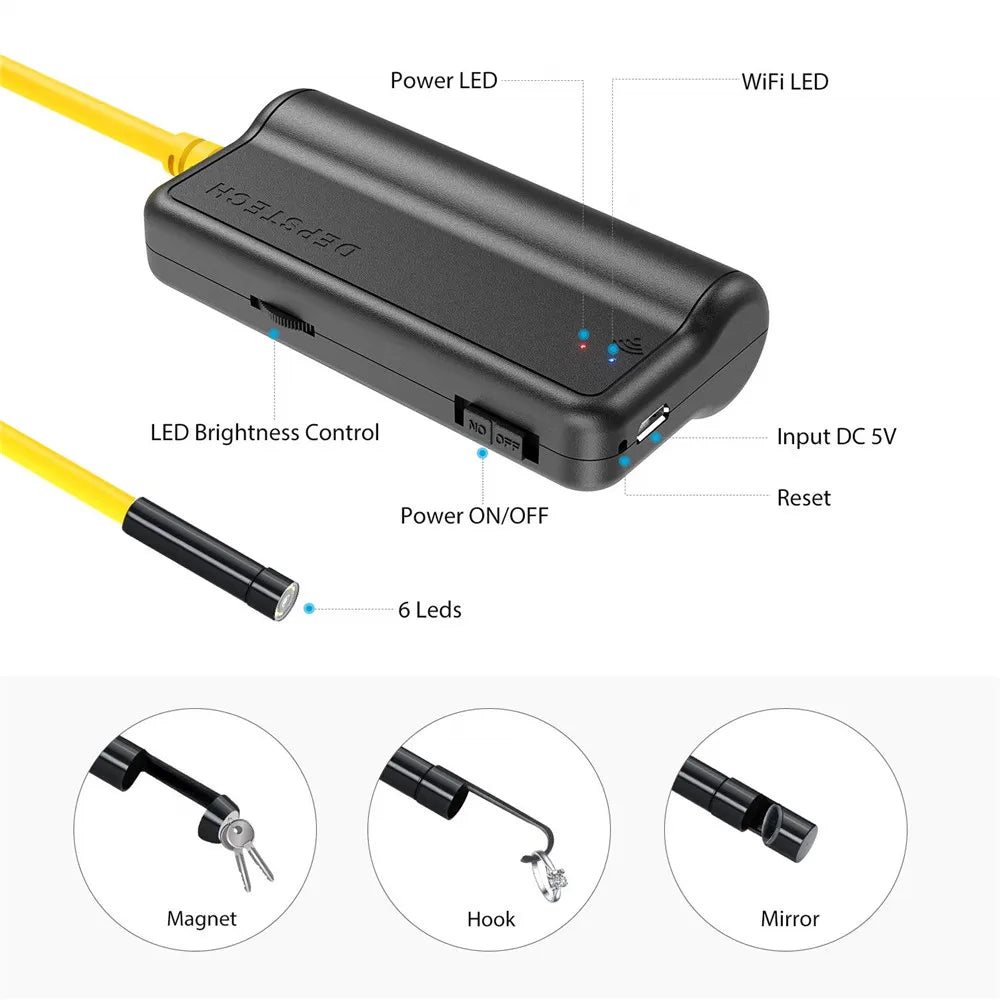 DEPSTECH Dual-Lens Wireless Endoscope Camera