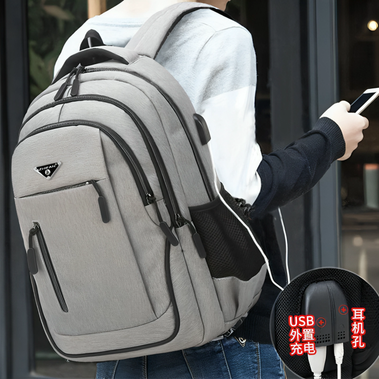 Men USB Charging Laptop Backpack 18 Inch Multi-functional High School College Student Backpack Male Travel Business Bag Pack