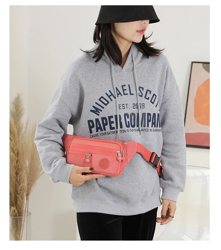 Korean Style Crossbody Nylon Waist Pack