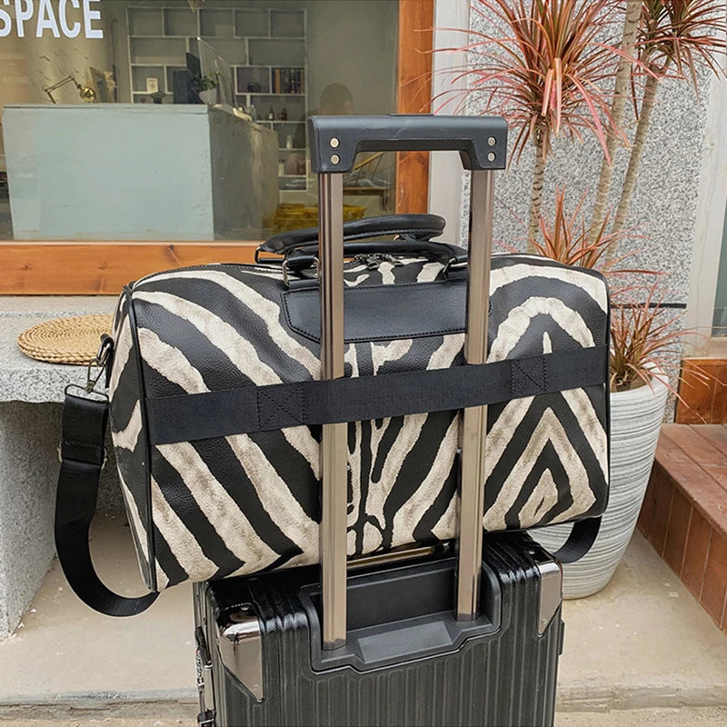 Zebra Pattern Duffels Bag