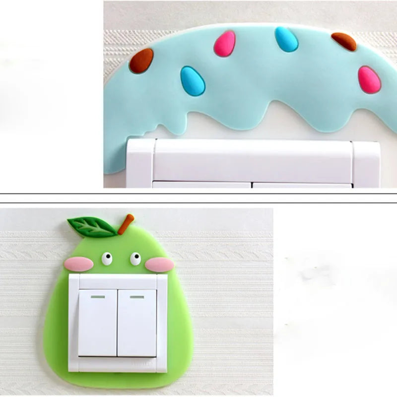 Cute Cartoon 3D Ice Cream Switch Sticker - Luminous Silicone Protective Cover