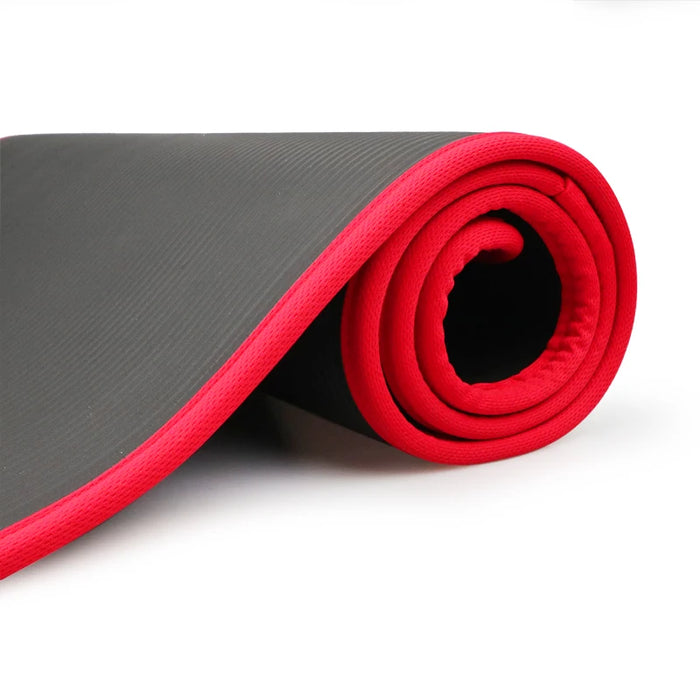 YECOKISO 10MM Extra Thick Non-Slip Yoga Mat – Exercise and Pilates Fitness Mat with Bandage