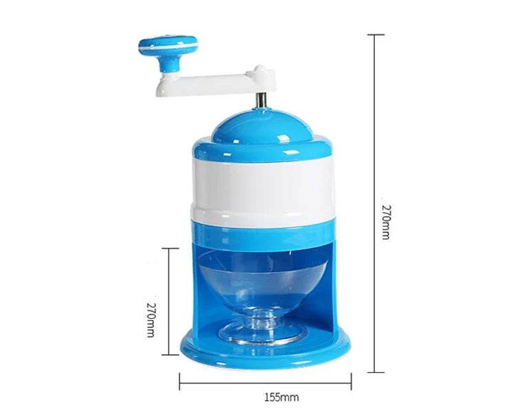 Portable Hand Crank Ice Crusher & Snow Cone Maker