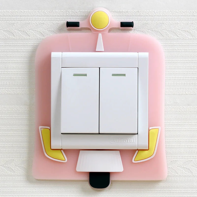 Cute Cartoon 3D Ice Cream Switch Sticker - Luminous Silicone Protective Cover