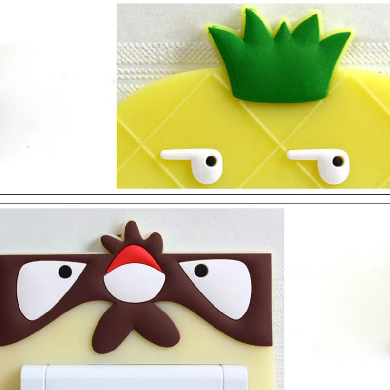 Cute Cartoon 3D Ice Cream Switch Sticker - Luminous Silicone Protective Cover