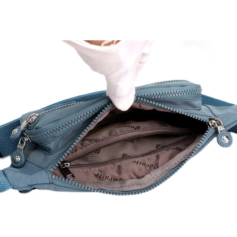 Korean Style Crossbody Nylon Waist Pack
