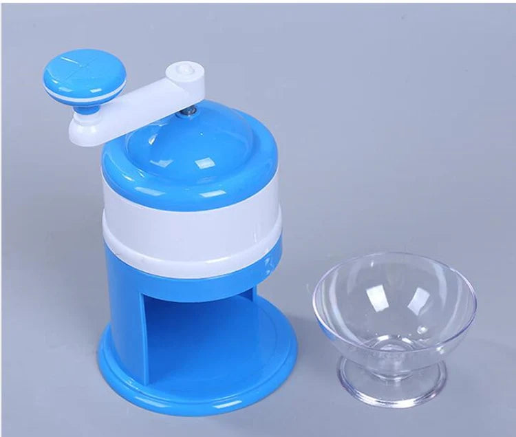 Portable Hand Crank Ice Crusher & Snow Cone Maker