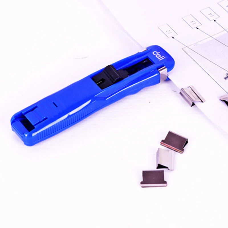 Creative Stapler Set - Transparent Push Clamp Stapler with Clipper for Office & School
